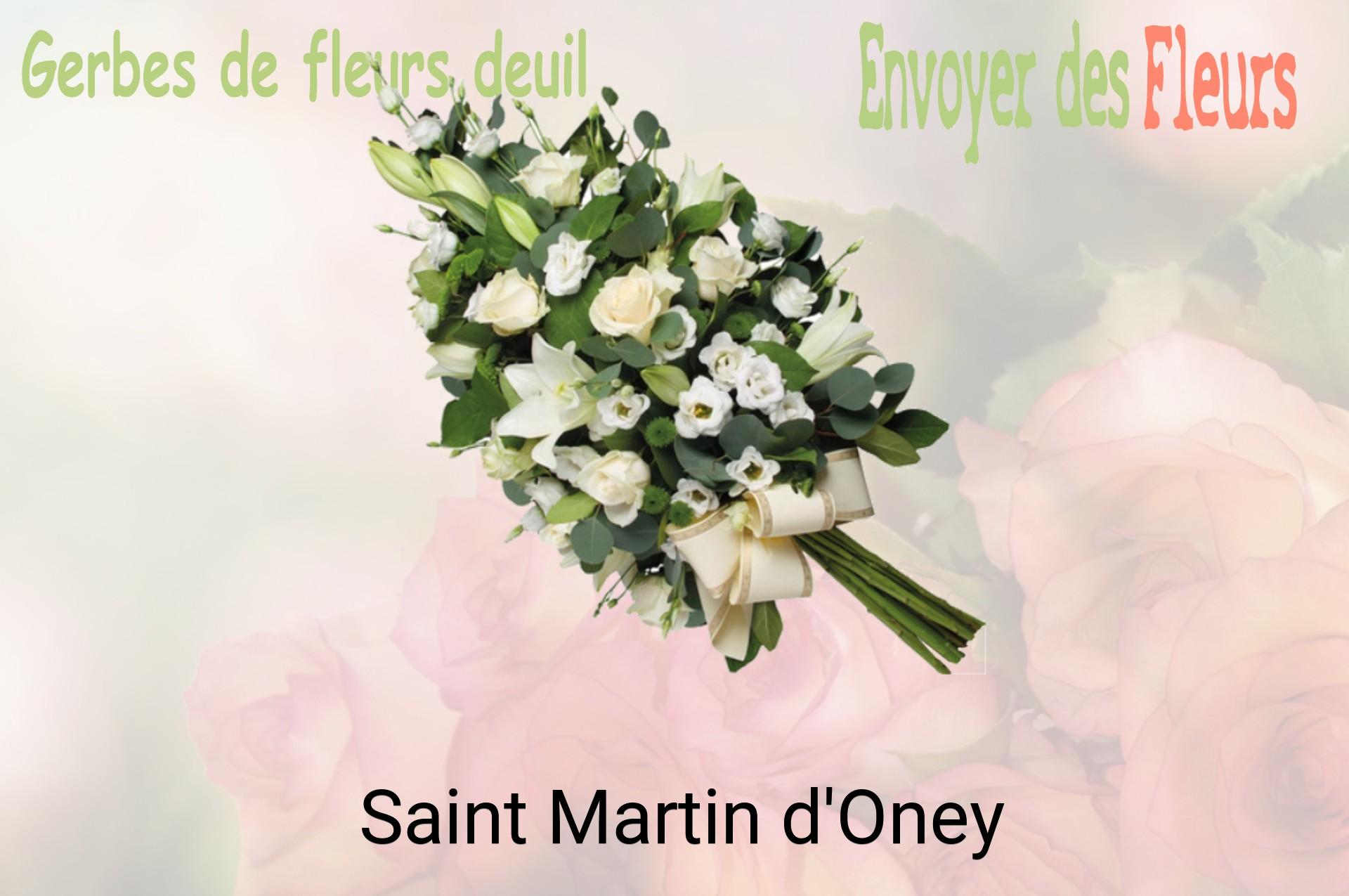 Gerbe de fleurs de deuil livrée à Saint-Martin-d'Oney